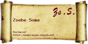 Zsebe Soma névjegykártya